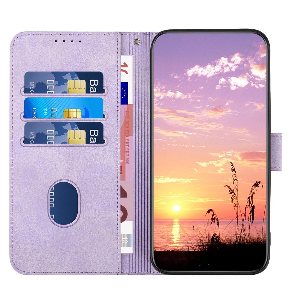 For vivo V50 Lite 4G / 5G Elephant Head Embossed Phone Leather Case with Lanyard(Light Purple)