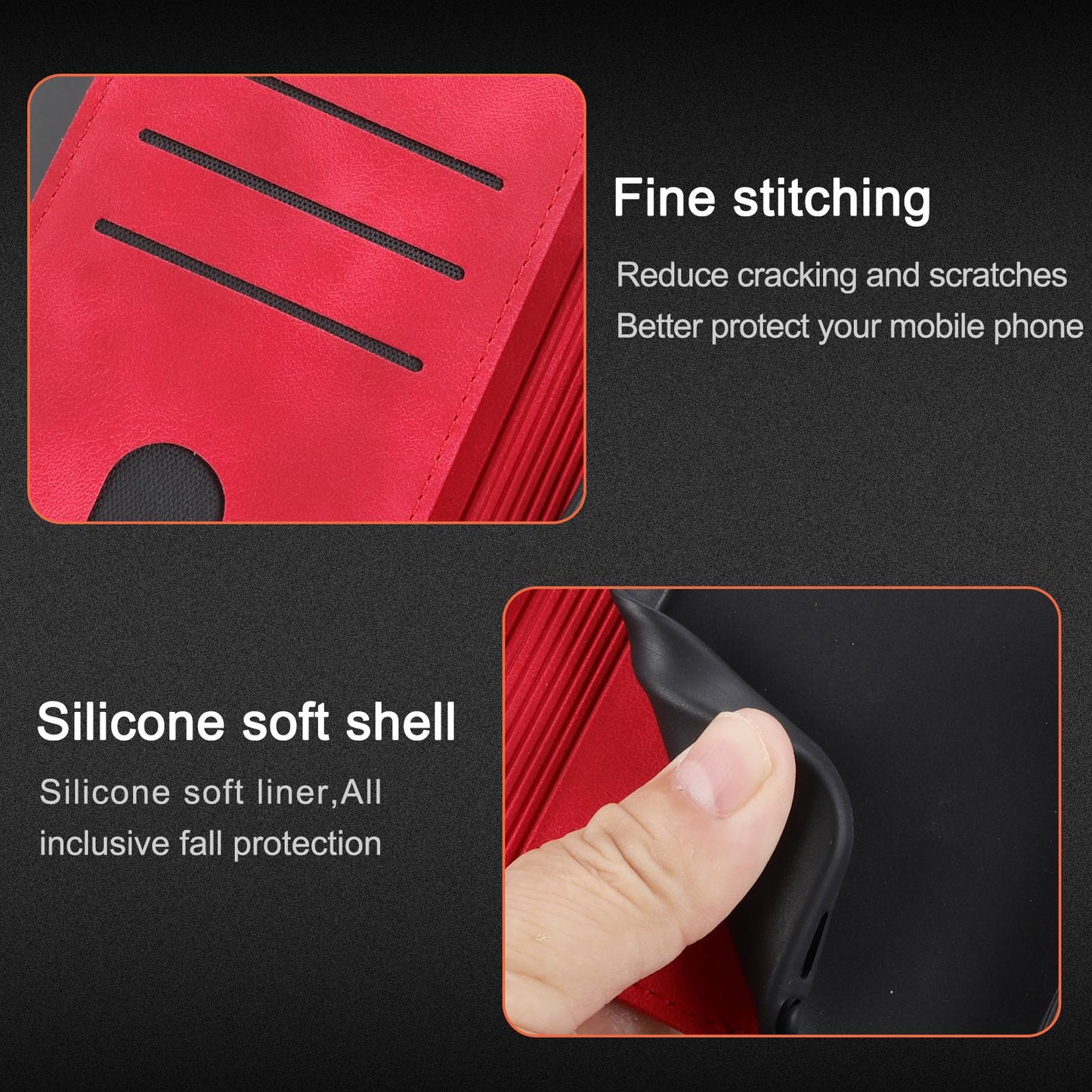 For Samsung Galaxy S25 Edge 5G Embossed Line Leather Phone Case with Lanyard(Red)