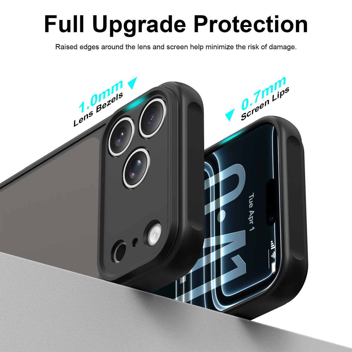 Compatible with iPhone 18 Pro Max Fan Dun Series TPU Dual-Layer PC Frosted Phone Case - Black