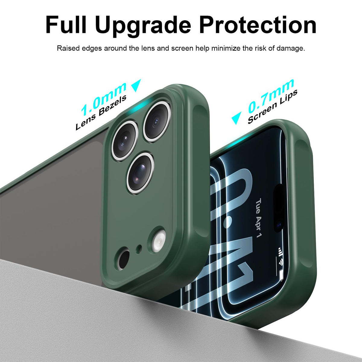 Compatible with iPhone 18 Pro Max Fan Dun Series TPU Dual-Layer PC Frosted Phone Case - Green