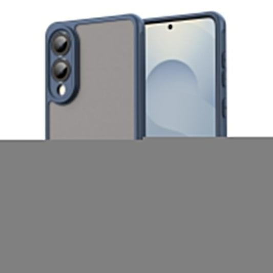 For Samsung Galaxy S25 Edge 5G Fan Dun Series TPU Hybrid PC Frosted Phone Case(Blue)