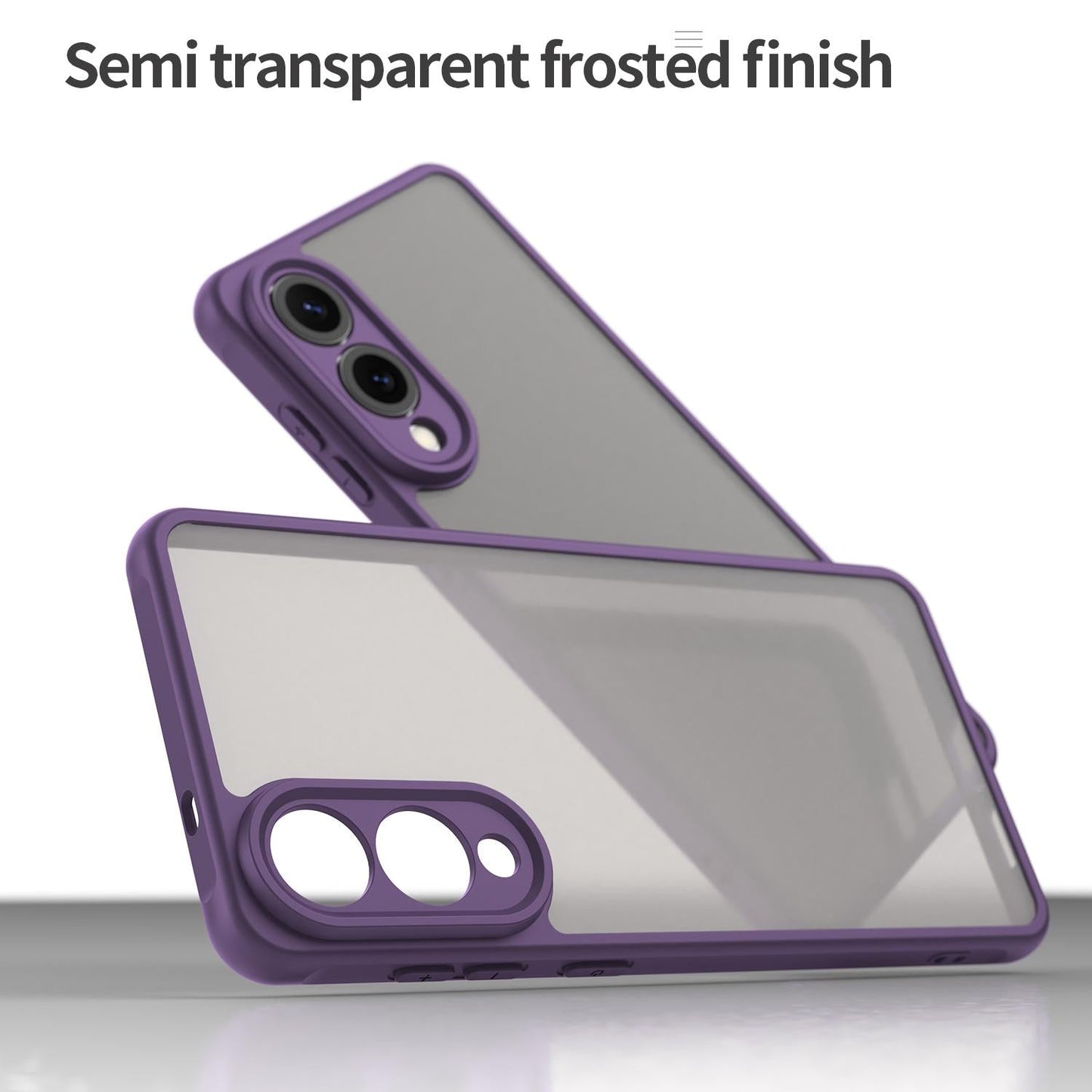 For Samsung Galaxy S25 Edge 5G Fan Dun Series TPU Hybrid PC Frosted Phone Case(Purple)