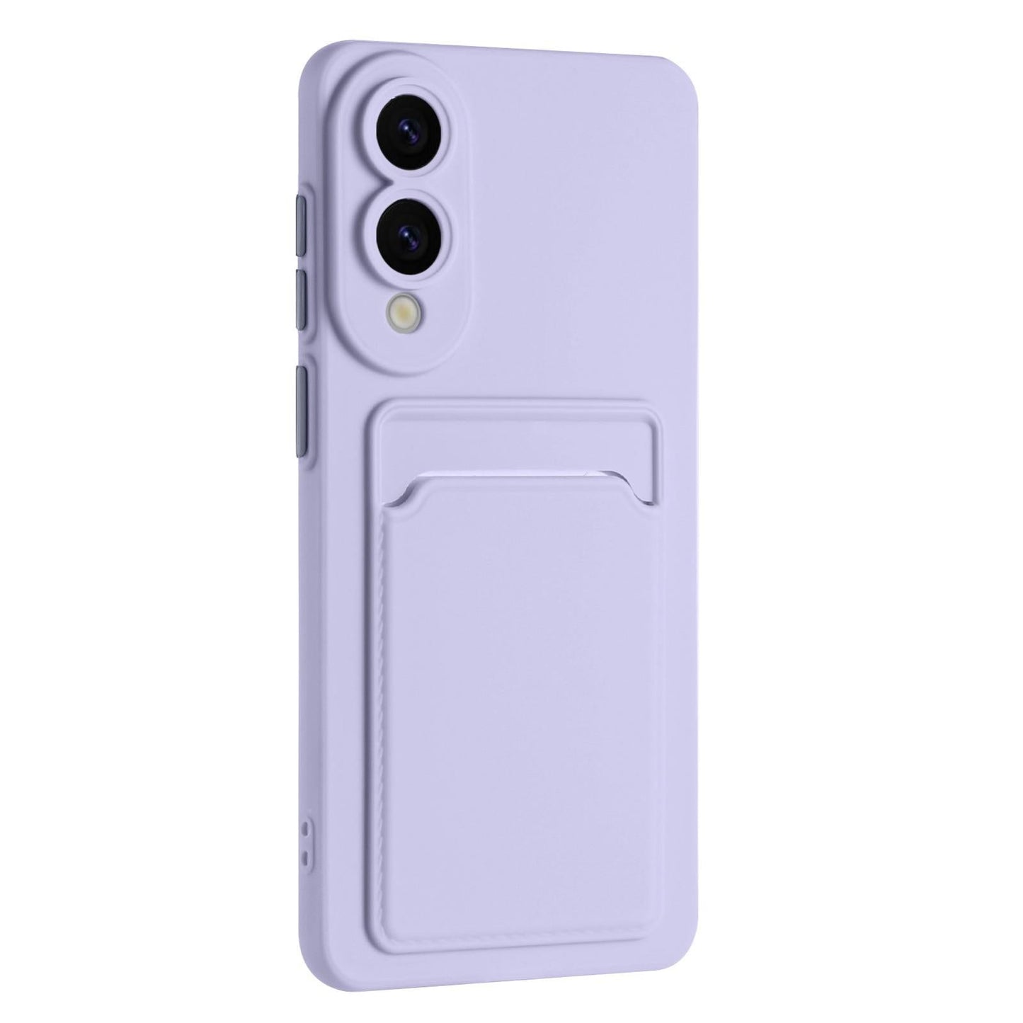 For Samsung Galaxy S25 Edge 5G Skin Feel Card Contrast Color Button TPU Phone Case(Purple)
