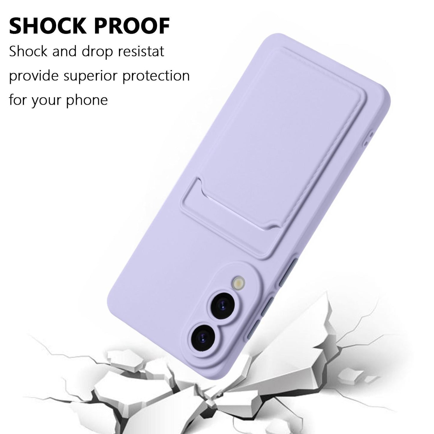 For Samsung Galaxy S25 Edge 5G Skin Feel Card Contrast Color Button TPU Phone Case(Purple)