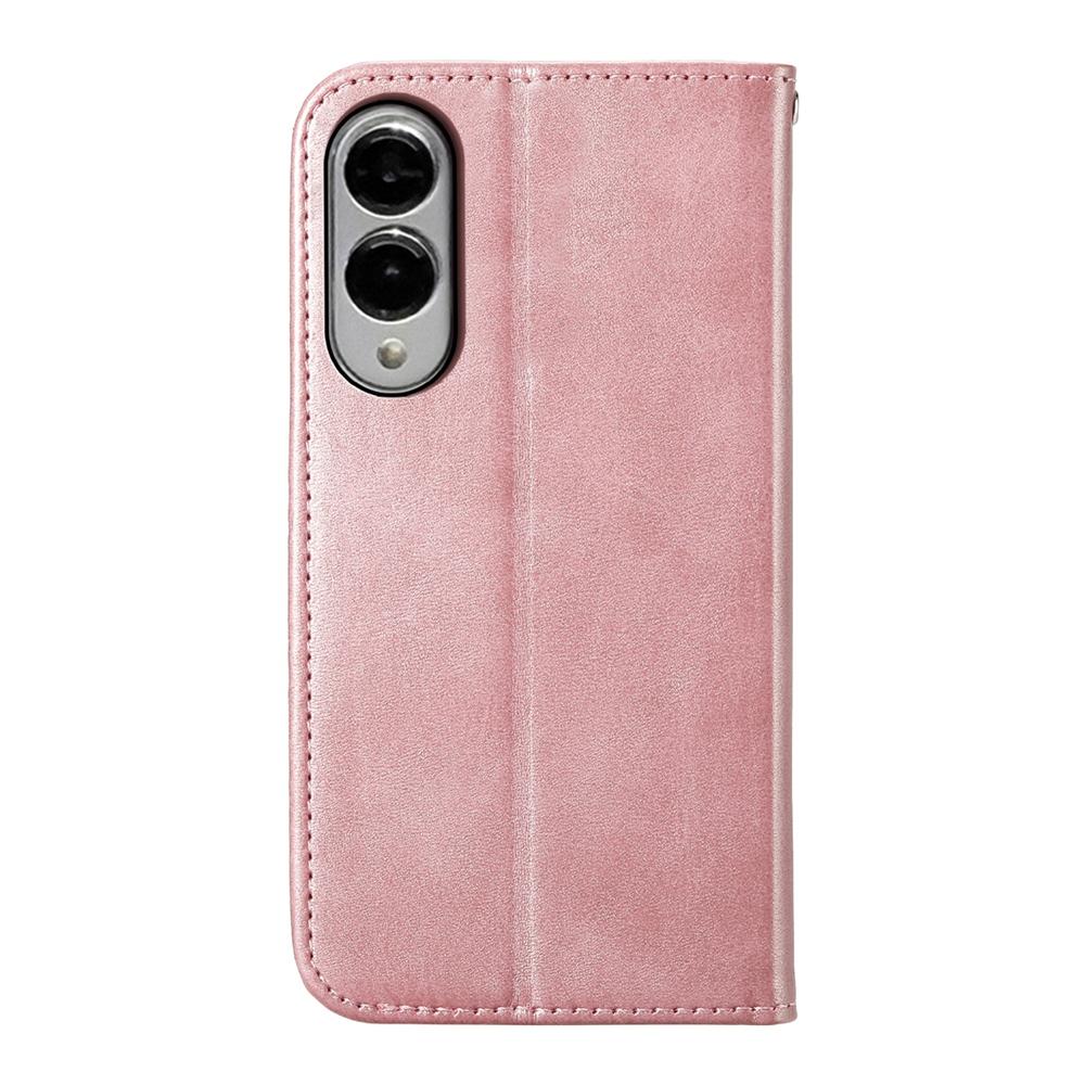 For Samsung Galaxy S25 Edge 5G Cubic Grid Calf Texture Magnetic Leather Phone Case(Rose Gold)