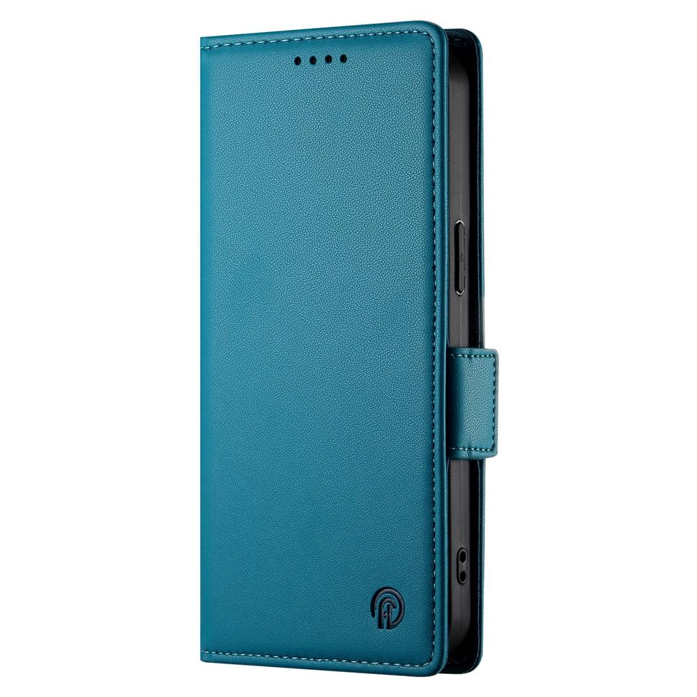 For vivo V50 Side Buckle Magnetic Frosted Leather Phone Case(Blue)