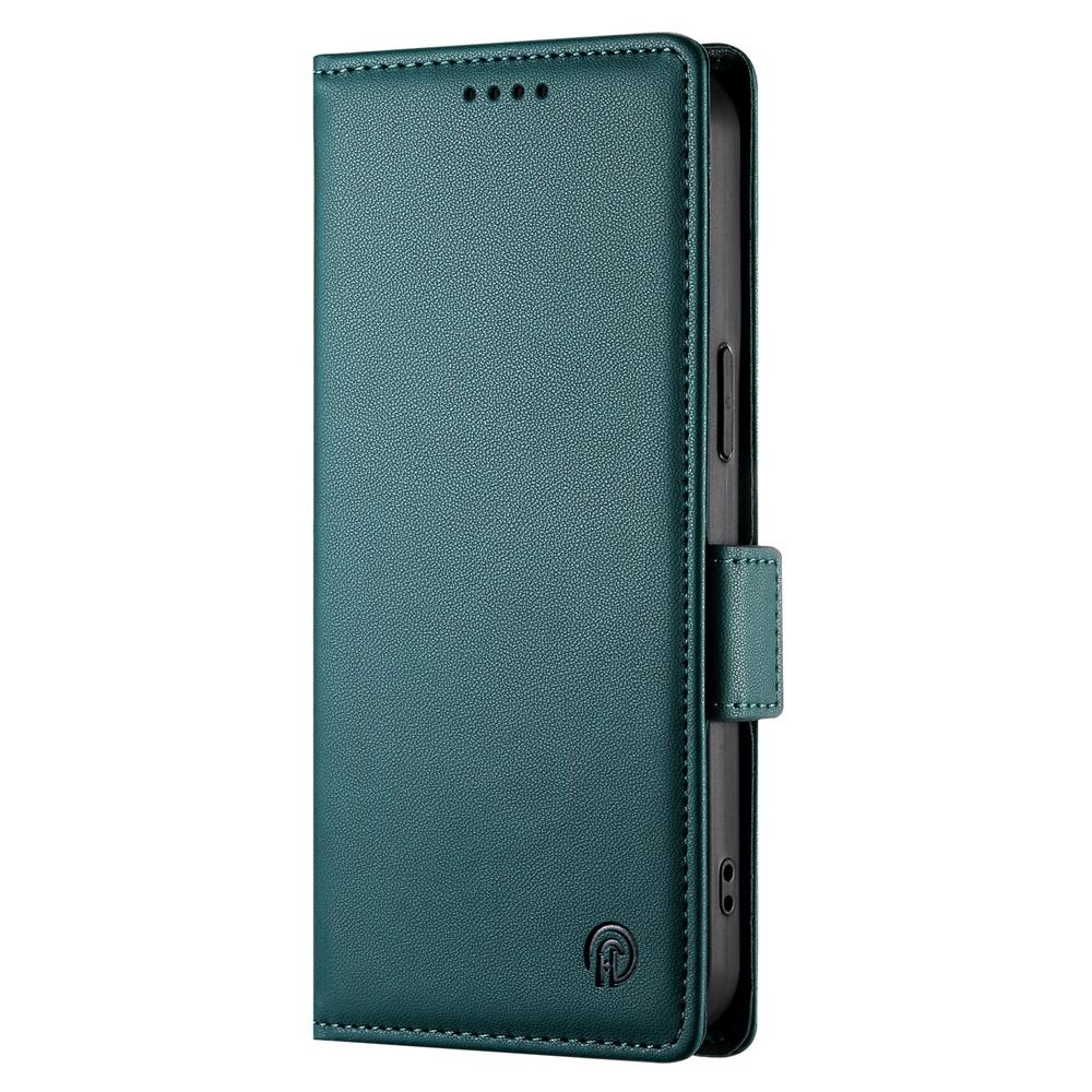 For vivo V50 Side Buckle Magnetic Frosted Leather Phone Case(Dark Green)