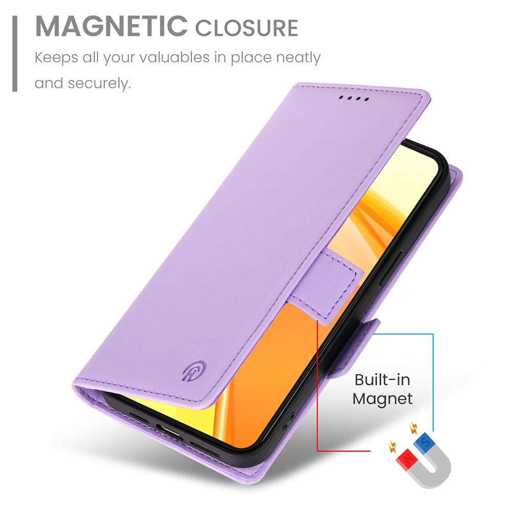 For vivo V50 Side Buckle Magnetic Frosted Leather Phone Case(Purple)