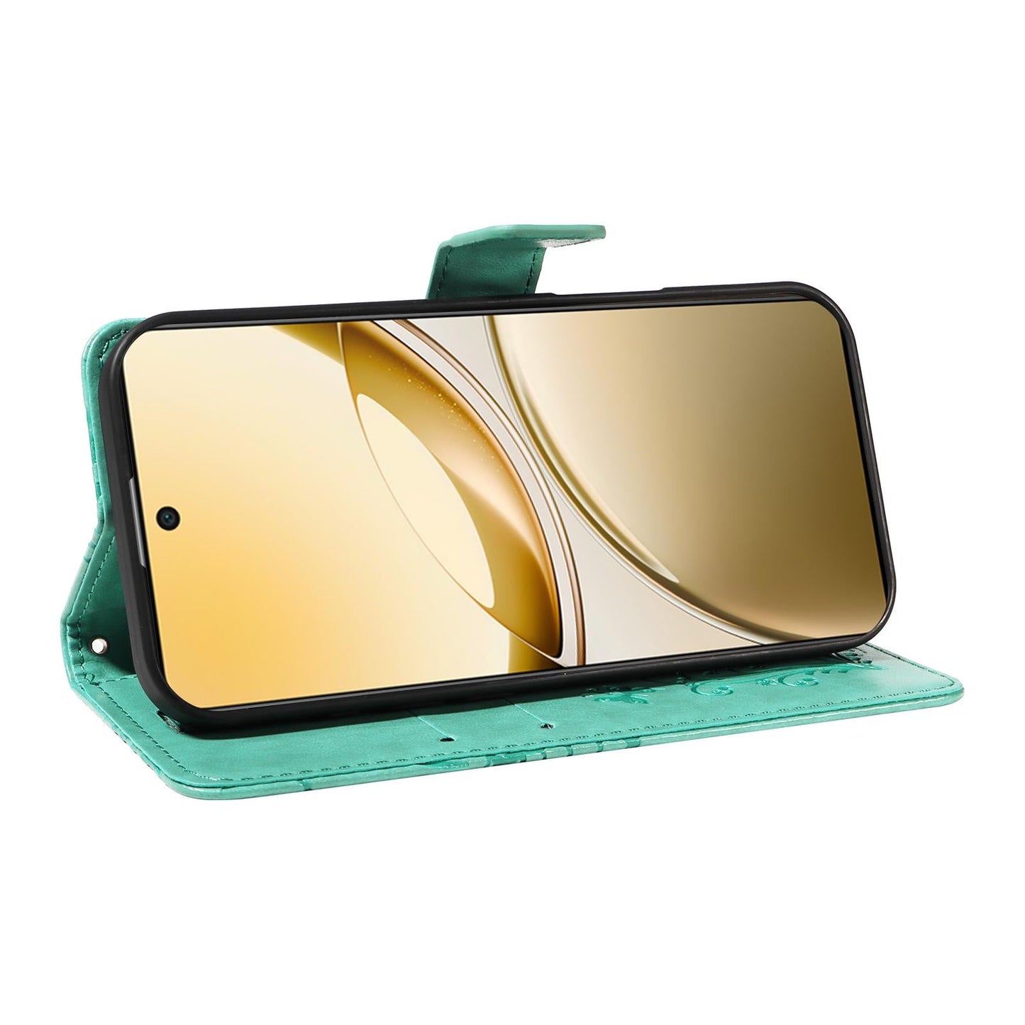 For vivo V50 5G Global 3D Butterfly Embossed Pattern Flip Leather Phone Case(Green)