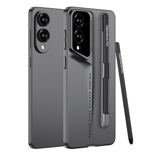 For Samsung Galaxy S25 Edge 5G GKK Blade Ultra-thin Full Coverage Phone Case with Pen(Grey)