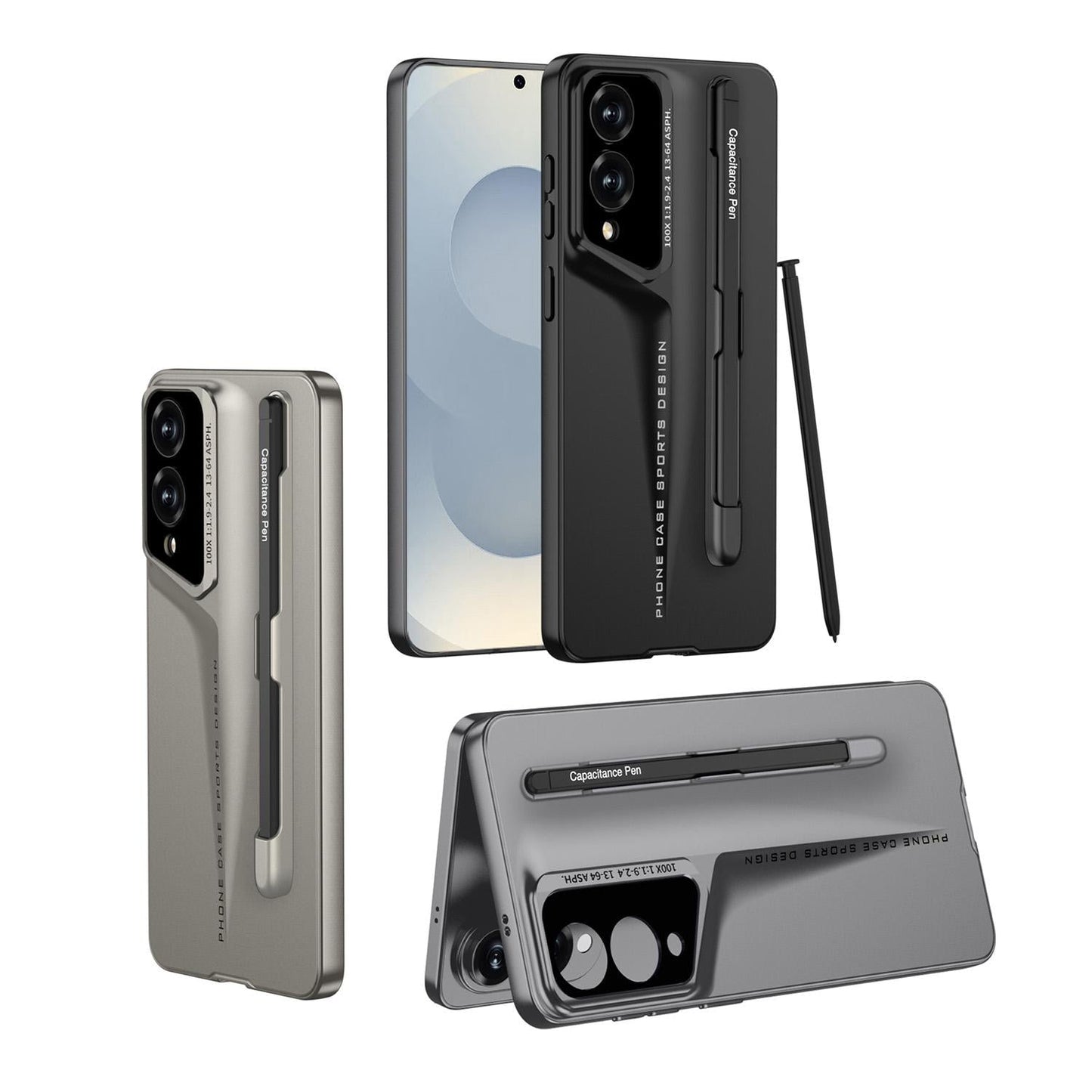 For Samsung Galaxy S25 Edge 5G GKK Blade Ultra-thin Full Coverage Phone Case with Pen(Grey)