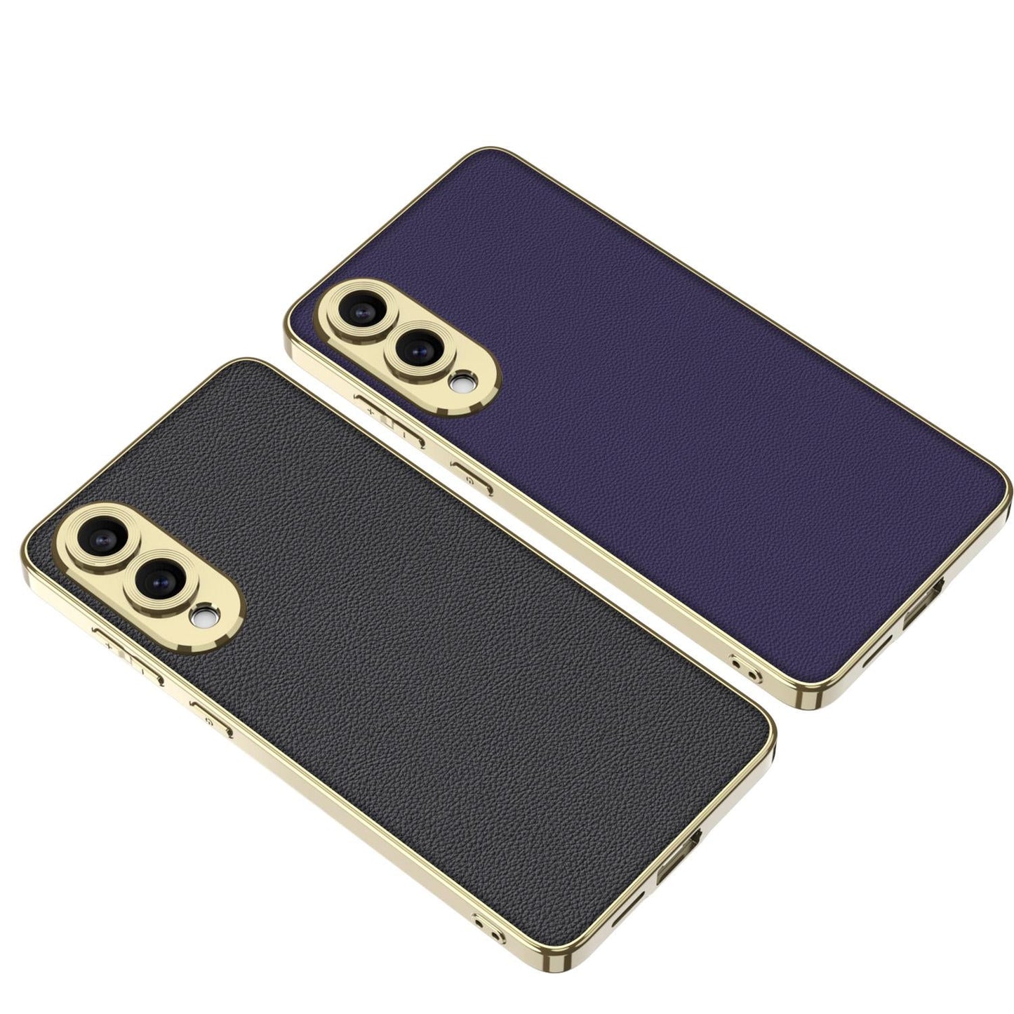 For Samsung Galaxy S25 Edge 5G GKK Plating TPU Leather Full Coverage Phone Case(Purple)