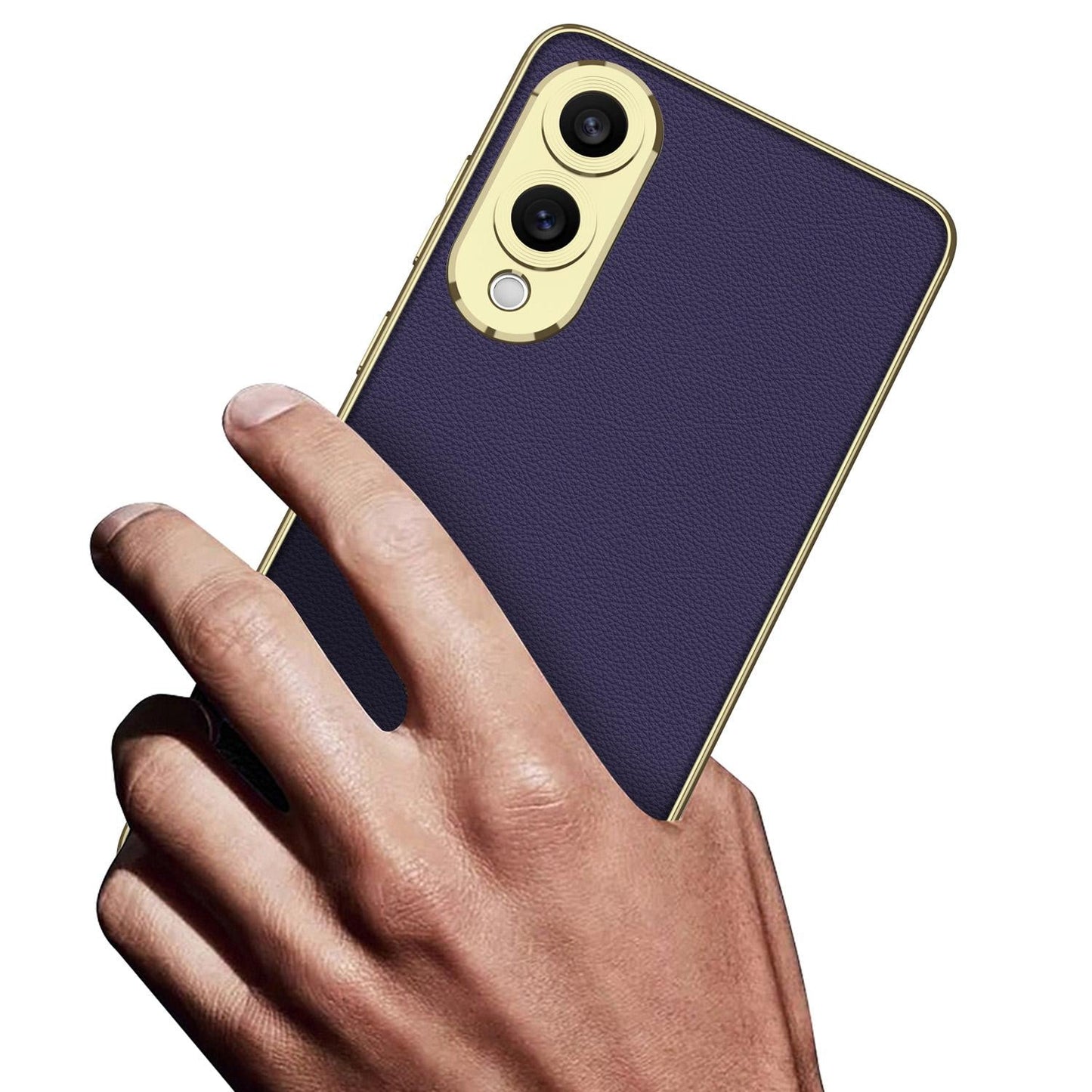 For Samsung Galaxy S25 Edge 5G GKK Plating TPU Leather Full Coverage Phone Case(Purple)