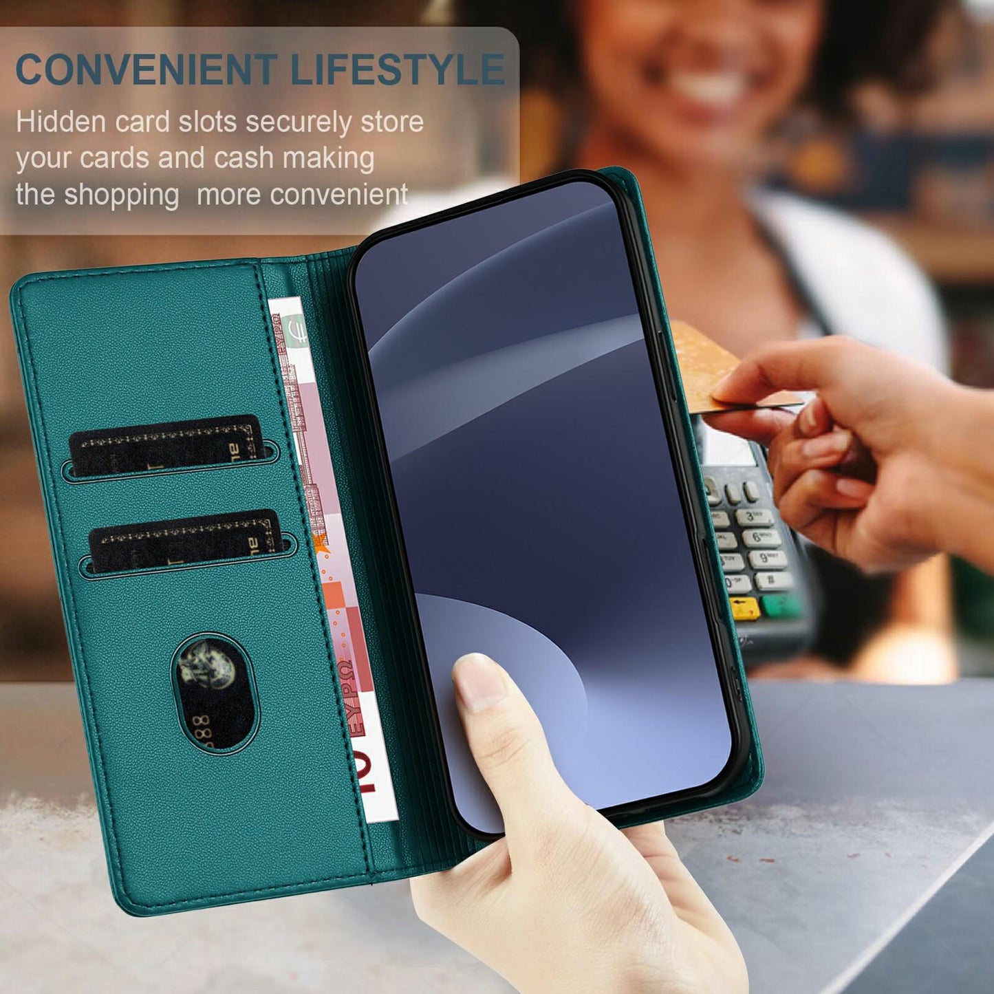 For OPPO K12 Embossed Multi-functional Wallet Retro Leather Phone Case(Dark Green)