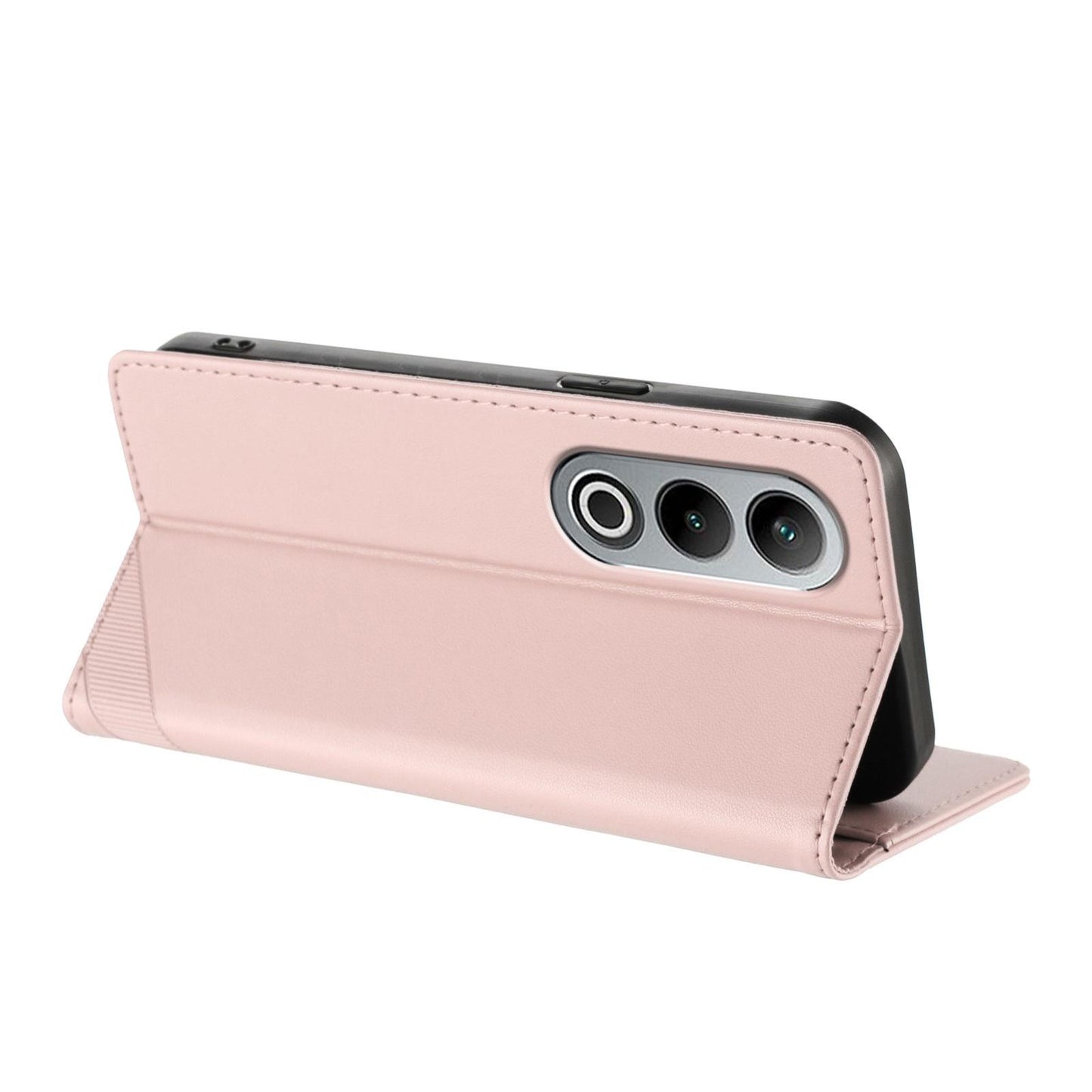 For OPPO K12 Embossed Multi-functional Wallet Retro Leather Phone Case(Pink)