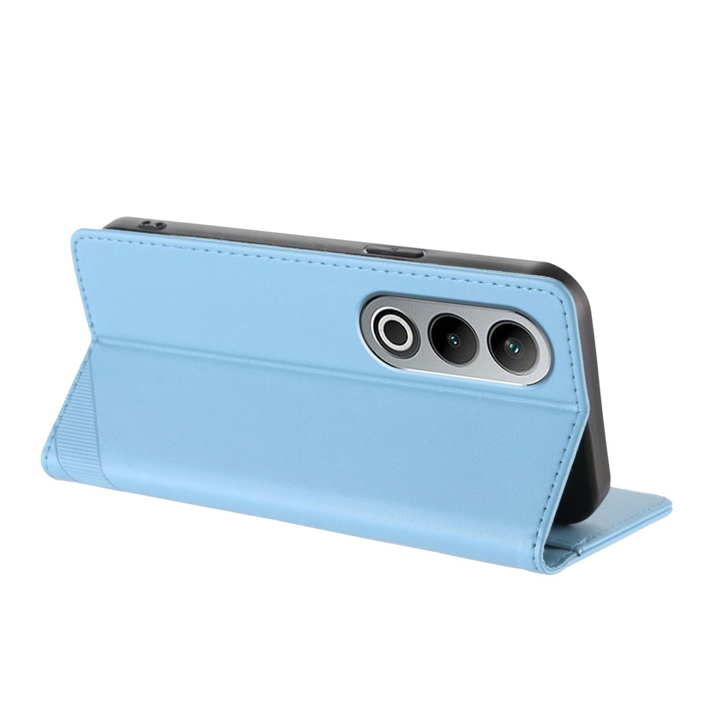 For OPPO K12 Embossed Multi-functional Wallet Retro Leather Phone Case(Light Blue)