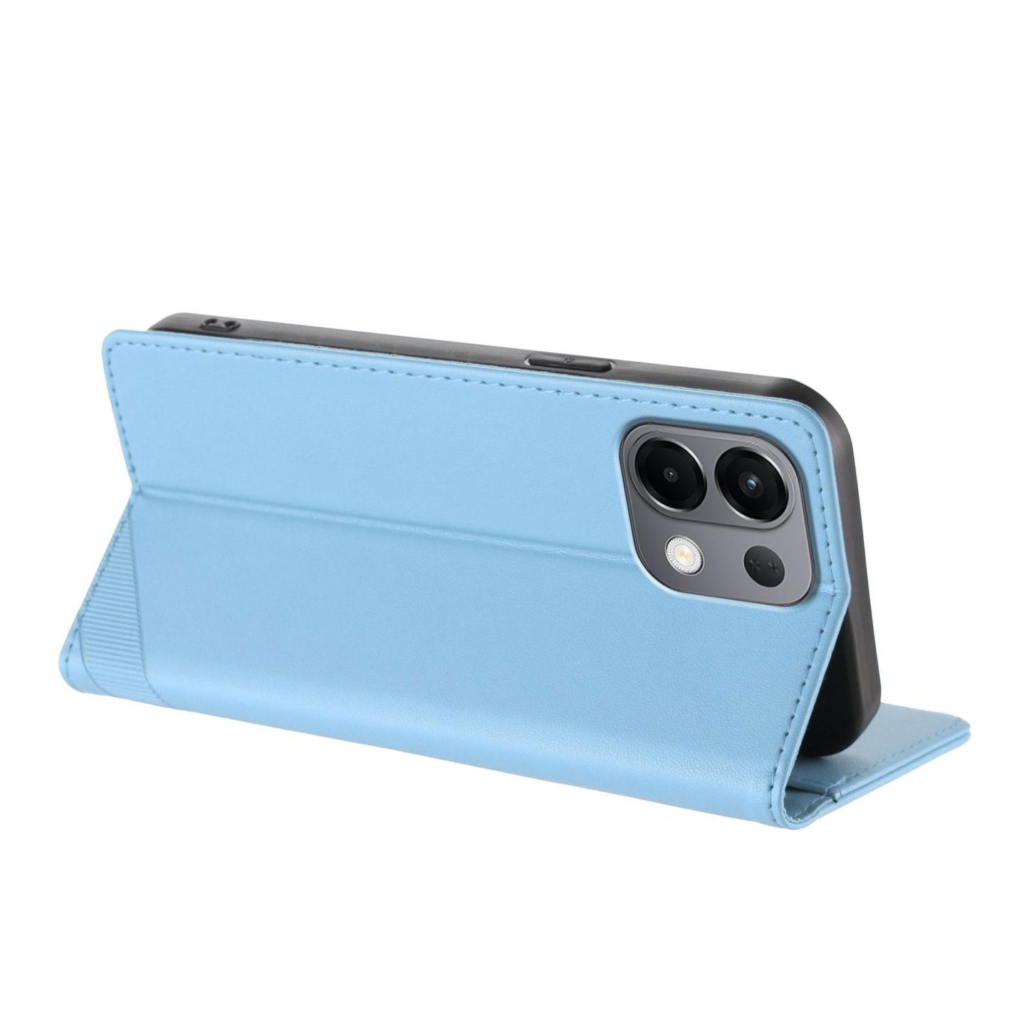 For OPPO K13 5G Embossed Multi-functional Wallet Retro Leather Phone Case(Light Blue)