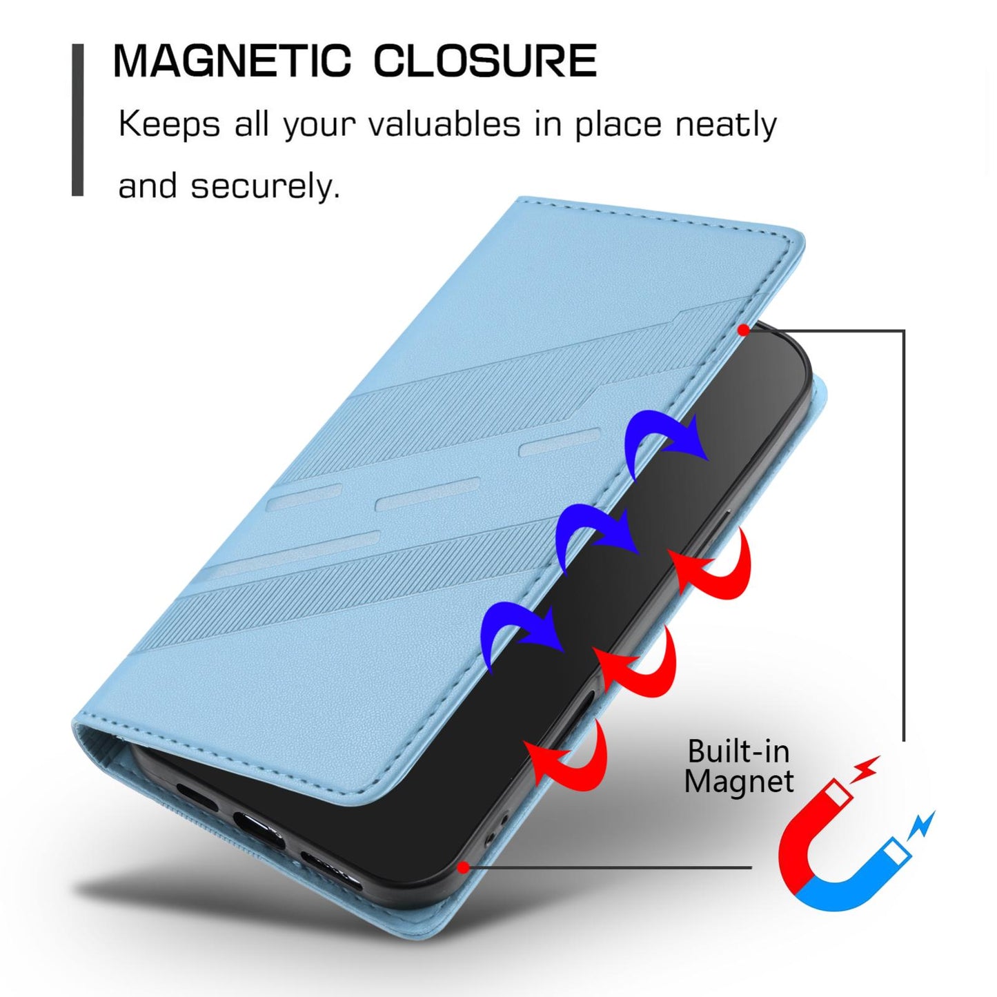 For OPPO K13 5G Embossed Multi-functional Wallet Retro Leather Phone Case(Light Blue)