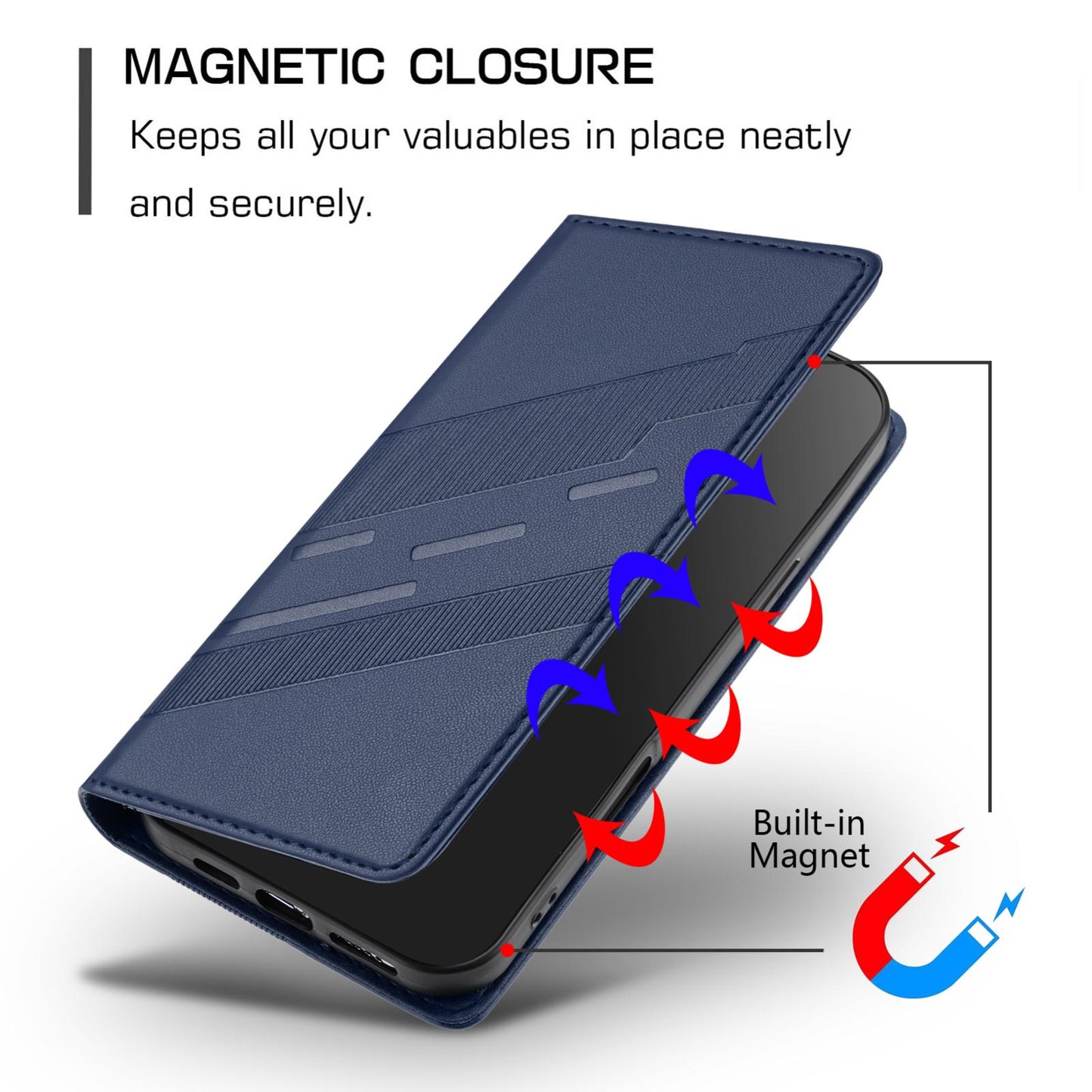 For OPPO K13 5G Embossed Multi-functional Wallet Retro Leather Phone Case(Dark Blue)