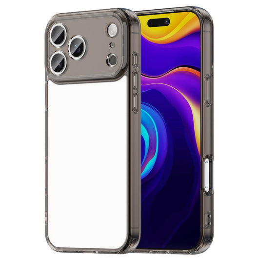 Compatible with iPhone 18 Pro Max PC Dual-Layer TPU Airbag Shockproof Phone Case - Transparent Black
