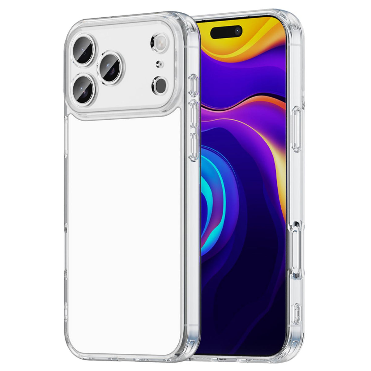 Compatible with iPhone 18 Pro Max PC Dual-Layer TPU Airbag Shockproof Phone Case - Transparent
