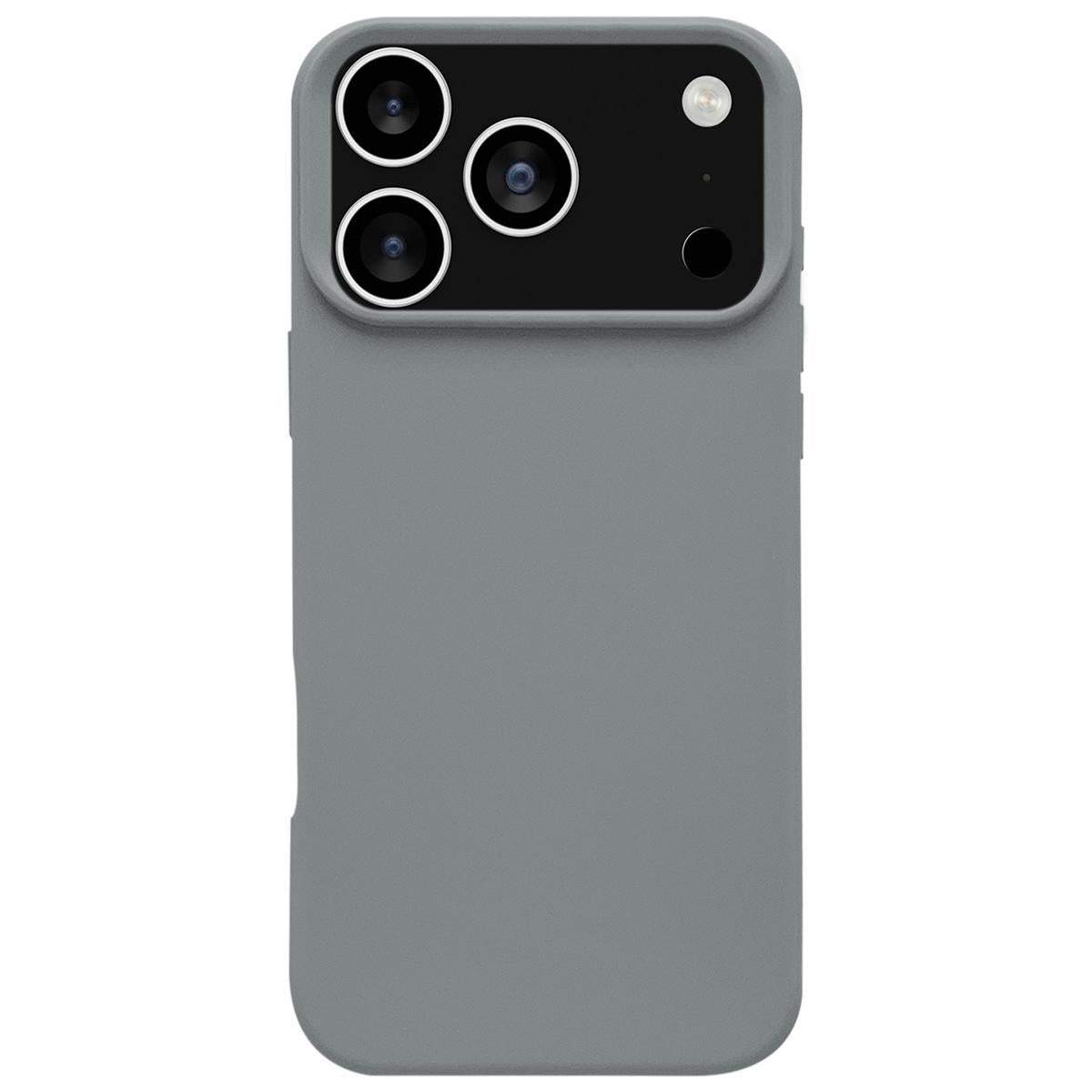 Compatible with iPhone 18 Pro Max & 17 Pro Max Dopamine Simple Imitation Liquid Silicone Phone Case - Starry Grey