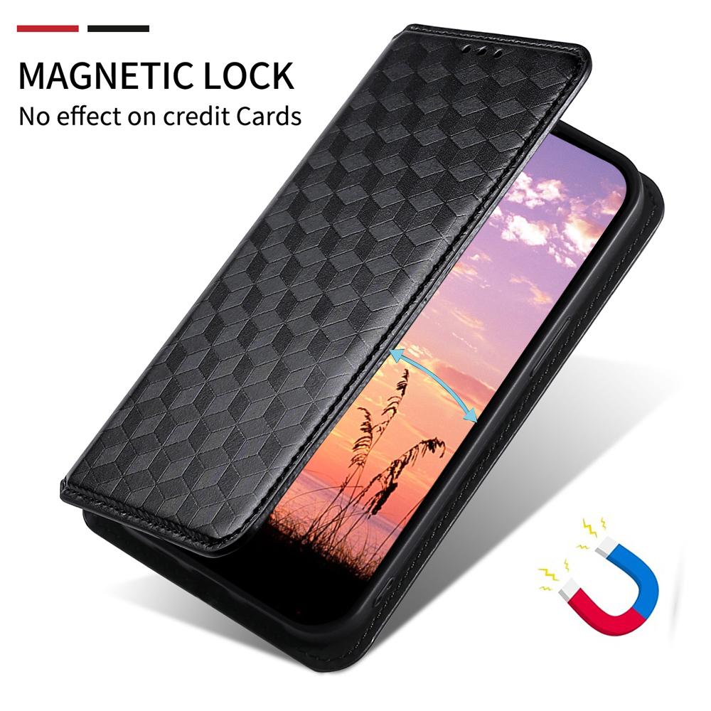 For OPPO K13 5G / K13X 5G / K12S 5G Cubic Grid Texture Flip Leather Phone Case(Black)