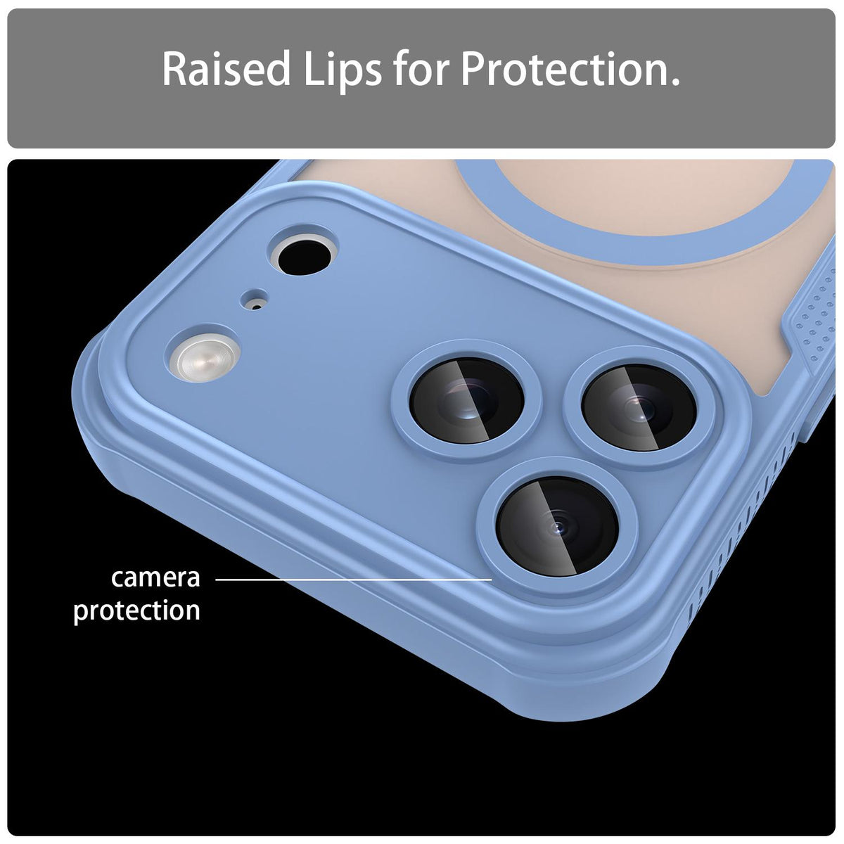 Compatible with iPhone 18 Pro Max Armor Glaze MagSafe Magnetic Phone Case - Blue