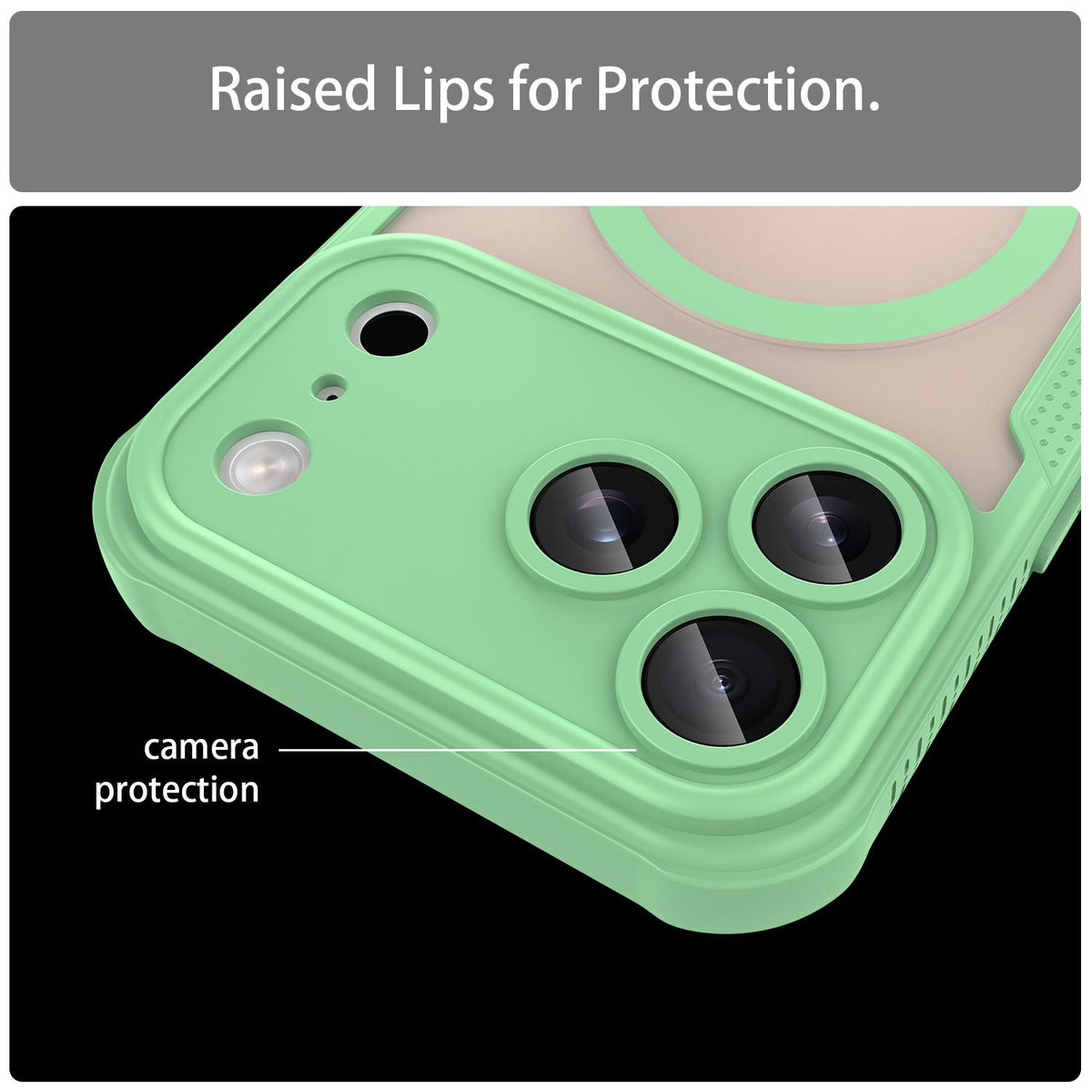 Compatible with iPhone 18 Pro Max Armor Glaze MagSafe Magnetic Phone Case - Green