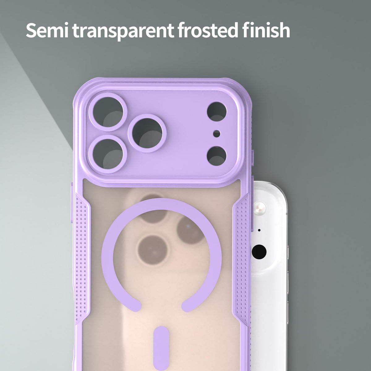 Compatible with iPhone 18 Pro Max Armor Glaze MagSafe Magnetic Phone Case - Purple