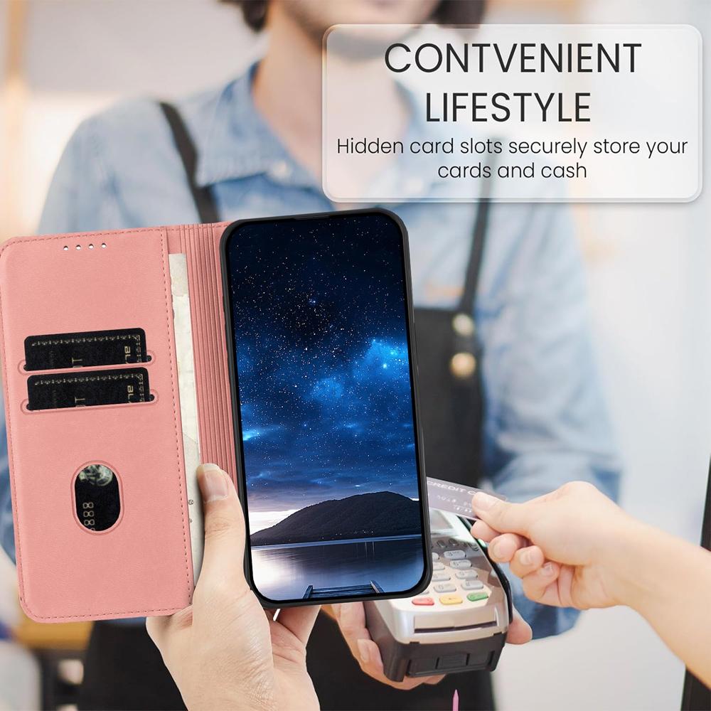 For OPPO K13 5G Strong Magnetic Frosted Flip Leather Phone Case(Pink)