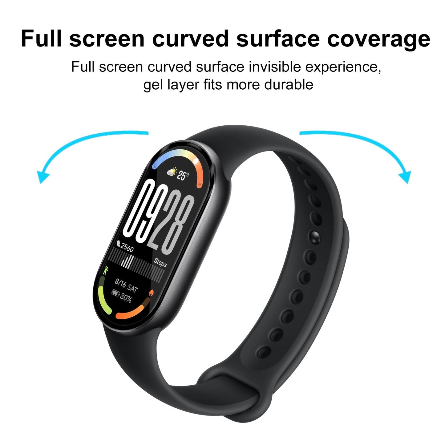 For Xiaomi Smart Band 10 2pcs xDfind Curved 3D Composite Material Soft Film Screen Protector