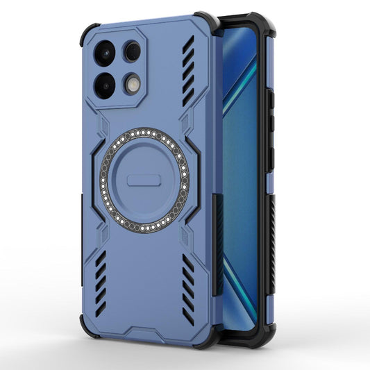 For OPPO K13 5G Butterfly Armor MagSafe Magnetic Ring Shockproof Phone Case(Blue)