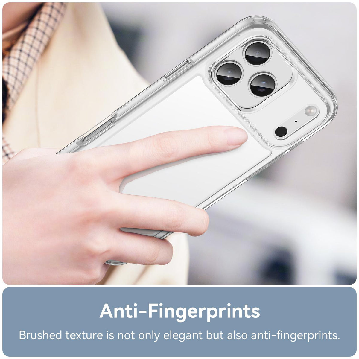 Compatible with iPhone 18 Pro Max Colorful Series Acrylic + TPU Phone Case - Transparent