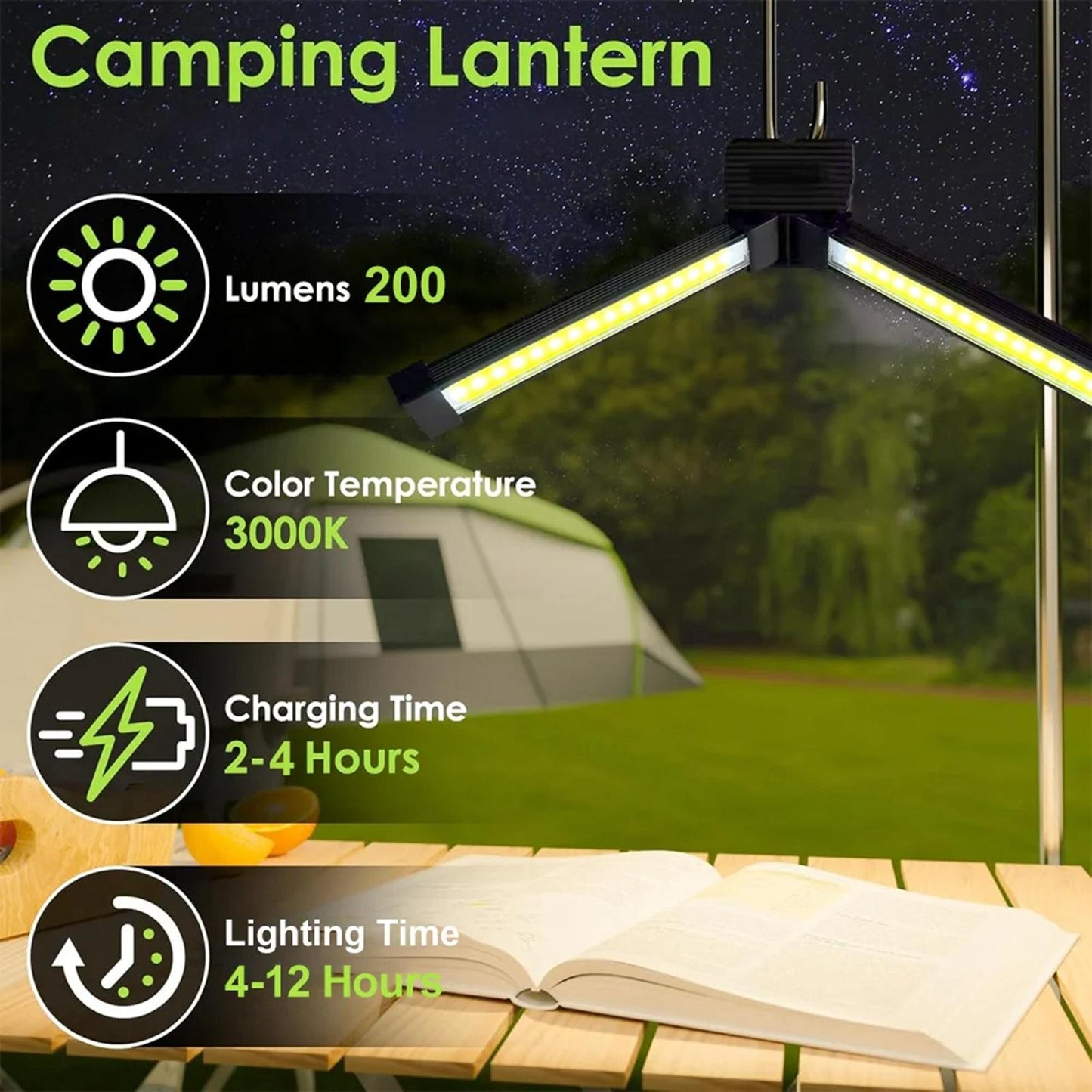 A55 LED Multifunctional Folding Working Light(Black)