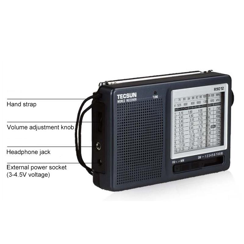 Tecsun R-9012 Portable Full Band FM Radio