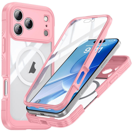 Compatible with iPhone 18 Pro Max RedPepper Tempered Glass MagSafe Phone Case - Pink