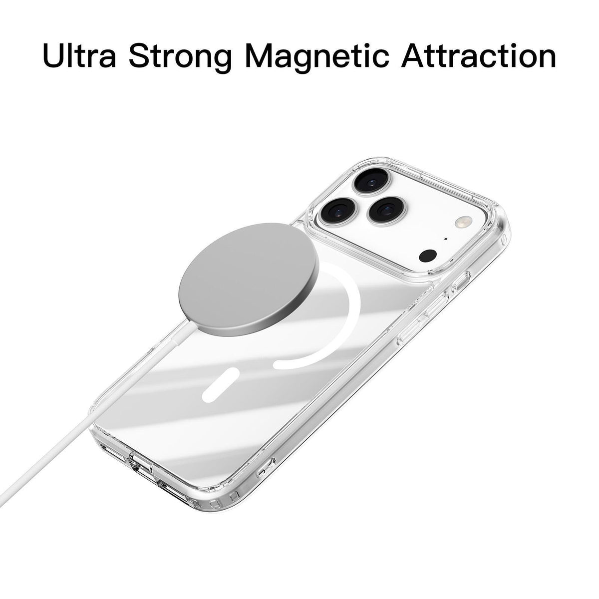 Compatible with iPhone 18 Pro Max Mutural Ice Series MagSafe Magnetic TPU Phone Case - Transparent