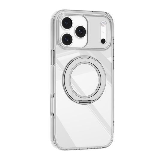 Compatible with iPhone 18 Pro Max Mutural Ice Amber Series MagSafe Holder TPU Phone Case - Transparent