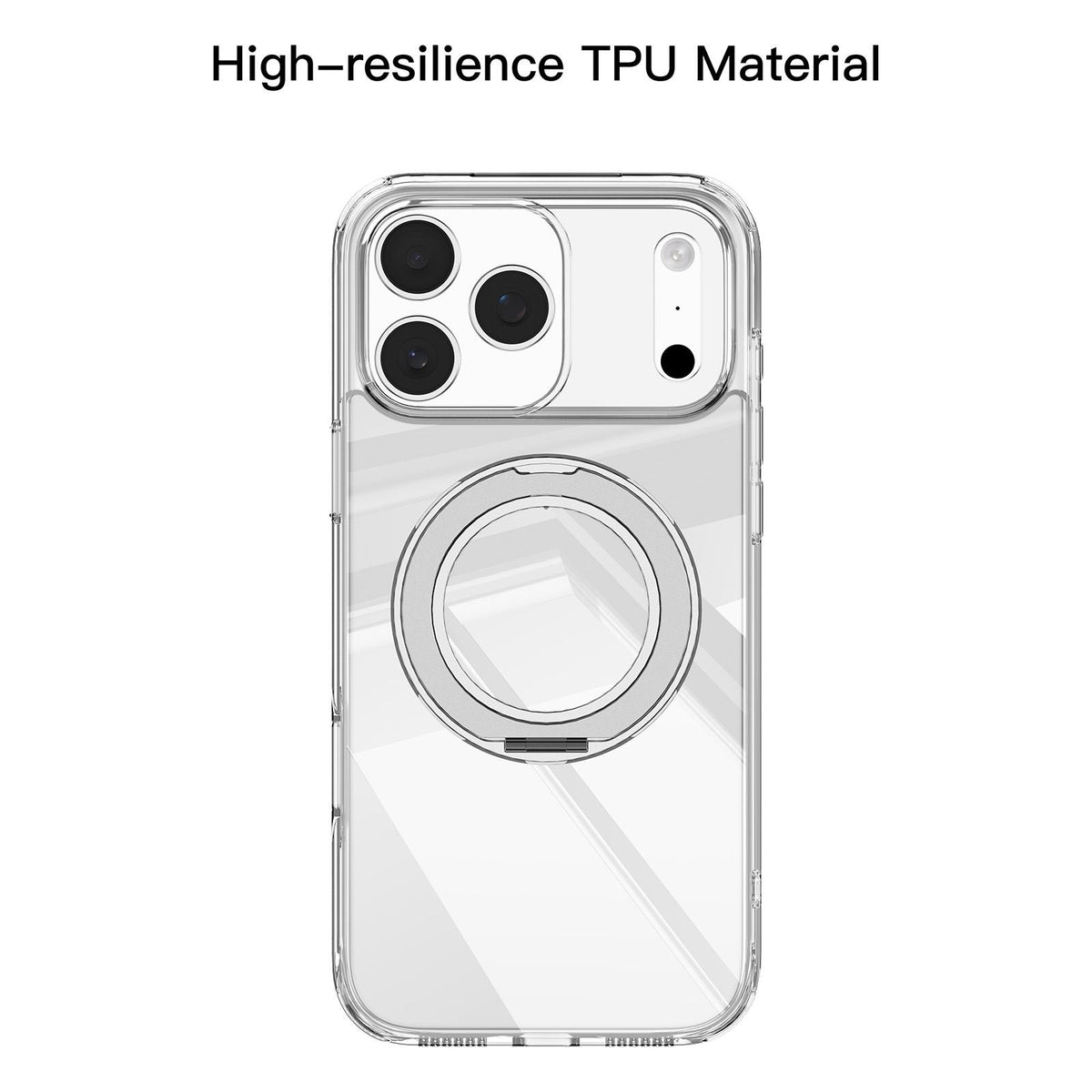 Compatible with iPhone 18 Pro Max Mutural Ice Amber Series MagSafe Holder TPU Phone Case - Transparent