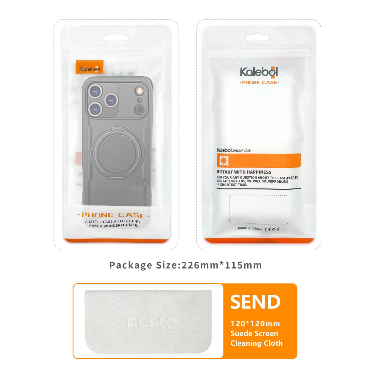 Compatible with iPhone 18 Pro Max kalebol Metal 360 Degree Rotation Holder MagSafe Phone Case - Grey