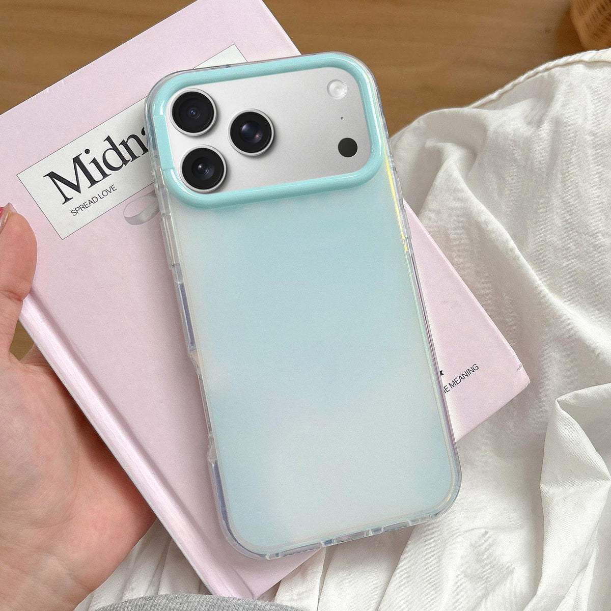 Compatible with iPhone 18 Pro & 17 Pro Large Camera Frame Vibrant Jelly Color TPU + IMD Phone Case - Blue