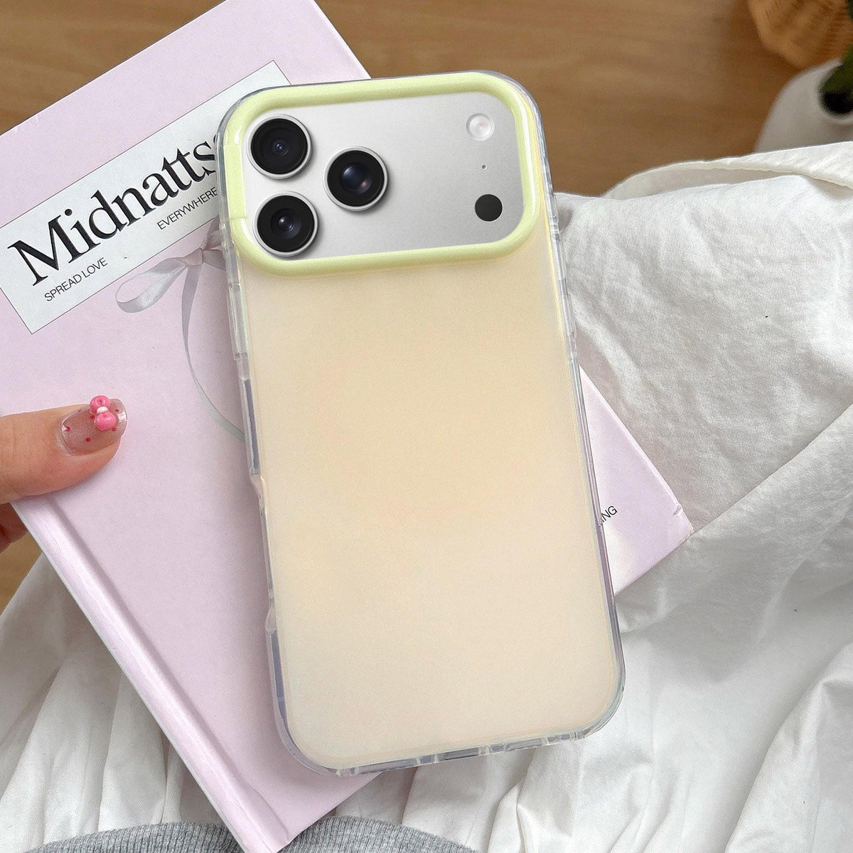 Compatible with iPhone 18 Pro & 17 Pro Large Camera Frame Vibrant Jelly Color TPU + IMD Phone Case - Yellow