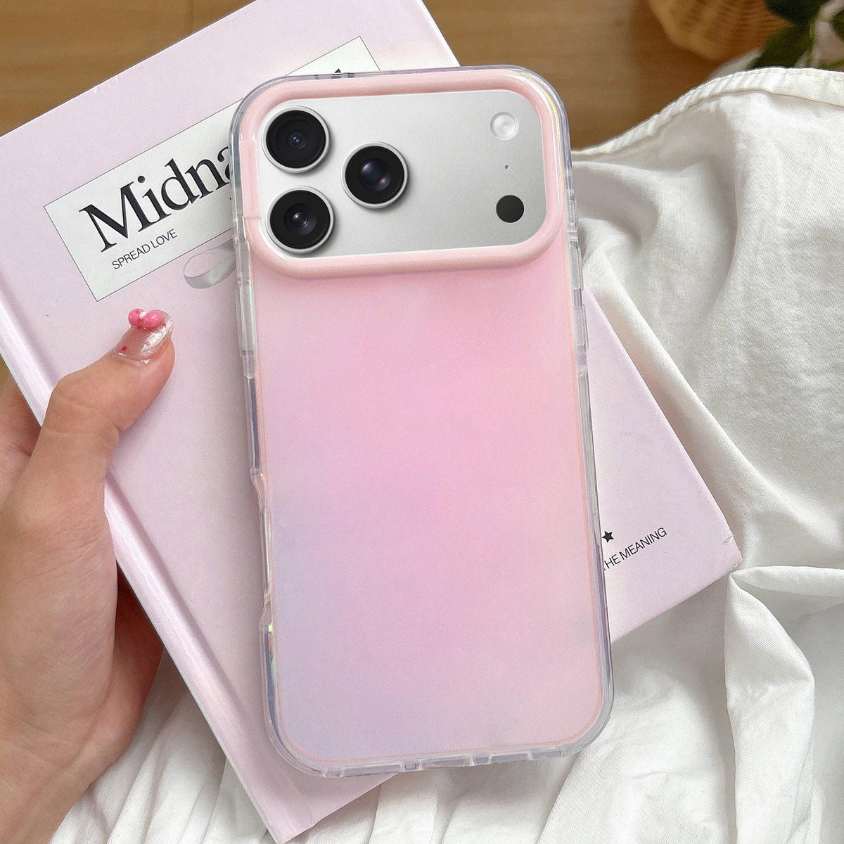 Compatible with iPhone 18 Pro Max & 17 Pro Max Large Camera Frame Vibrant Jelly Color TPU + IMD Phone Case - Pink
