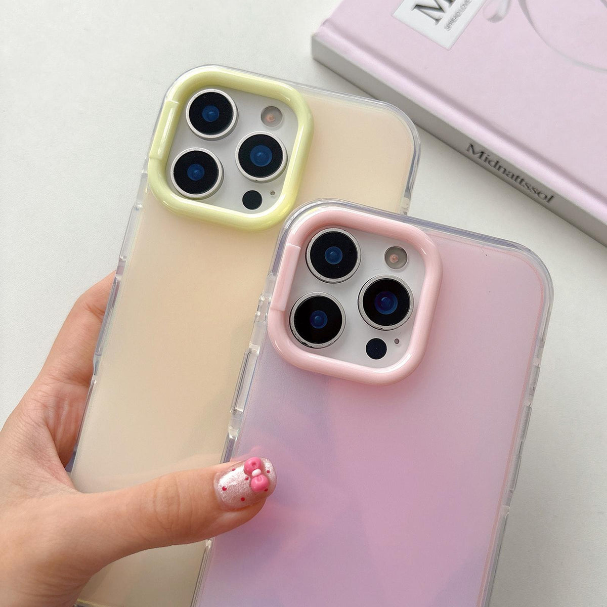 Compatible with iPhone 18 Pro Max & 17 Pro Max Large Camera Frame Vibrant Jelly Color TPU + IMD Phone Case - Purple