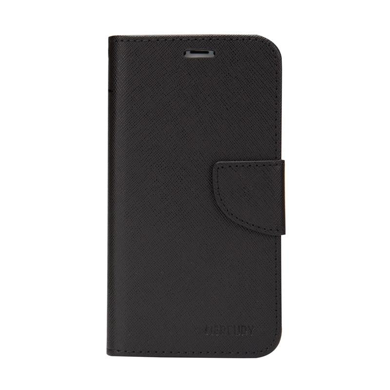 Compatible with iPhone 18 Pro & 17 Pro Mercury Contrast Color Splicing Leather Phone Case - Black