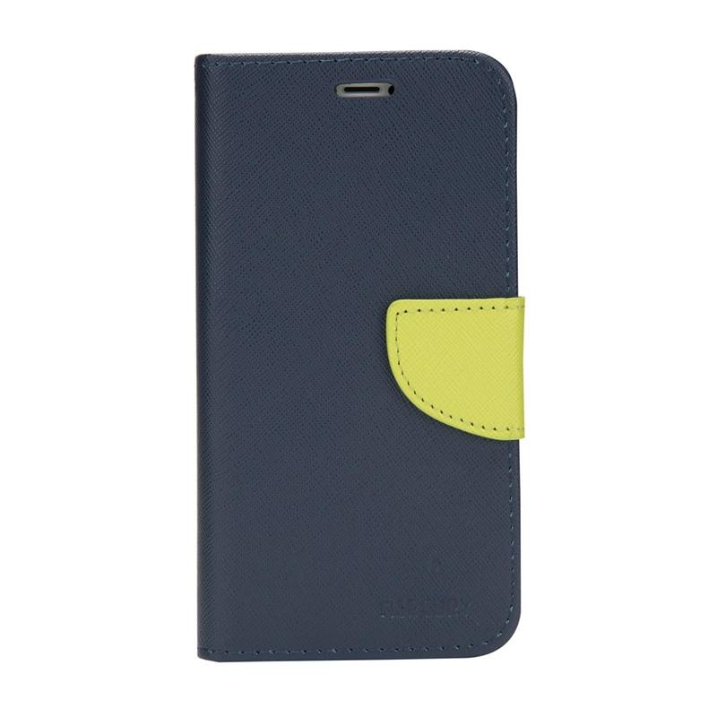 Compatible with iPhone 18 Pro & 17 Pro Mercury Contrast Color Splicing Leather Phone Case - Dark Blue