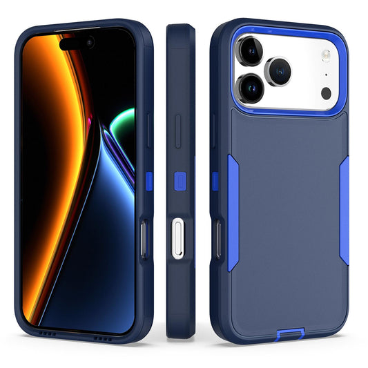 Compatible with iPhone 18 Pro Max & 17 Pro Max 2 in 1 PC Dual-Layer TPU Phone Case - Royal Blue+Dark Blue