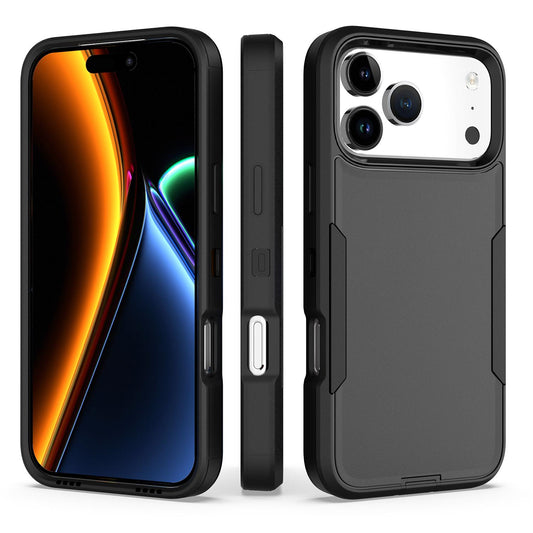 Compatible with iPhone 18 Pro Max & 17 Pro Max 2 in 1 PC Dual-Layer TPU Phone Case - Black