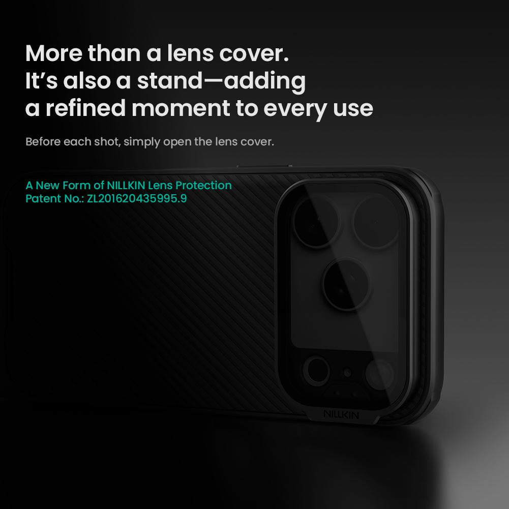 Compatible with iPhone 18 Pro NILLKIN Black Mirror Prop CD Texture Transparent Mirror Cover Phone Case - Transparent Black